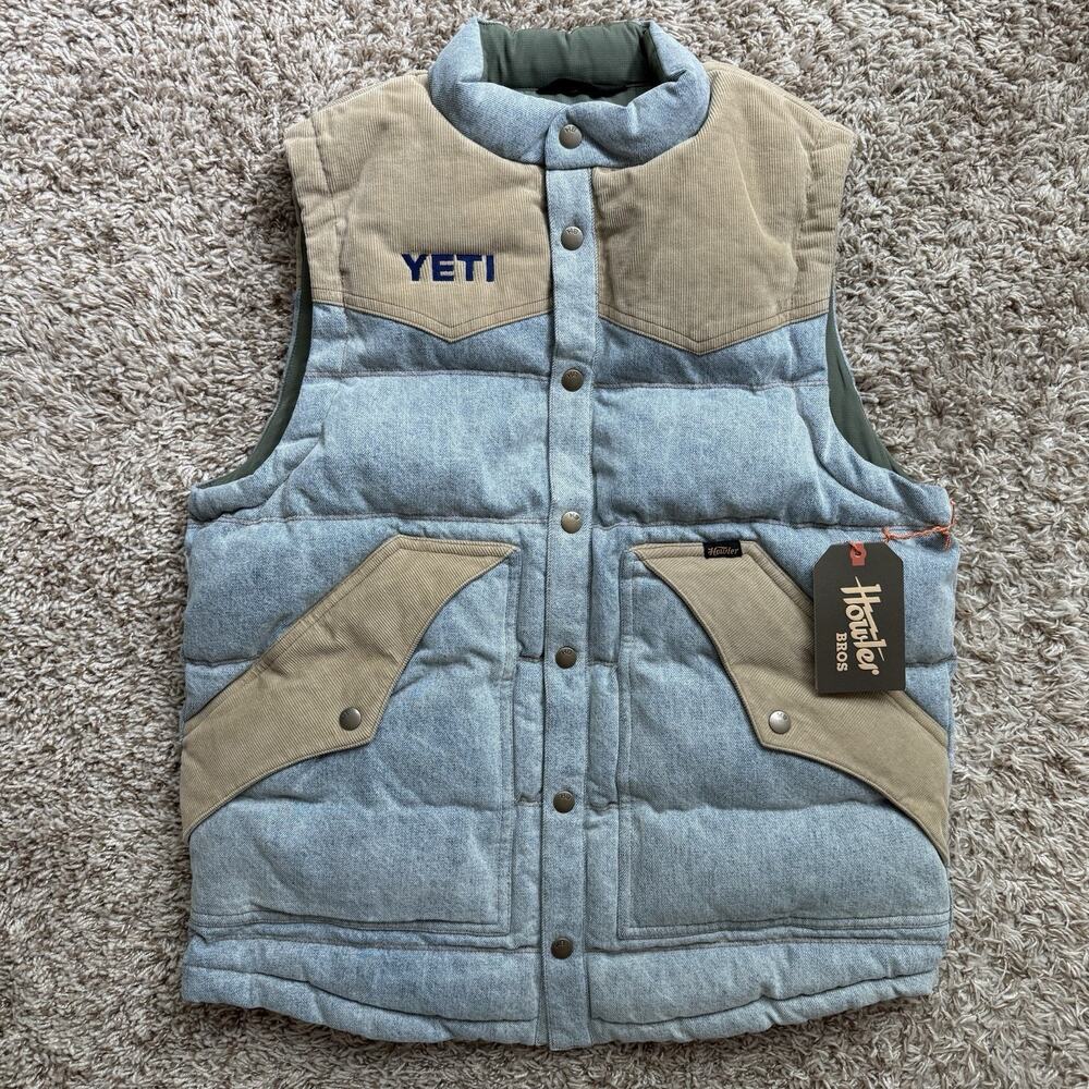 RARE Howler Brothers x Yeti Rounder Vest Jacket Denim Blue Men’s Size Small NWT
